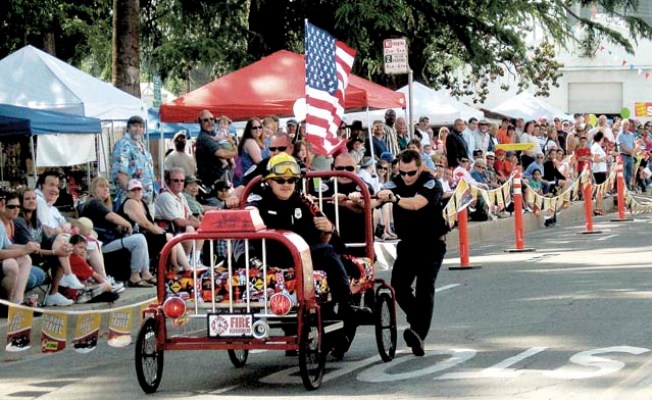 Bed races near Daddow park